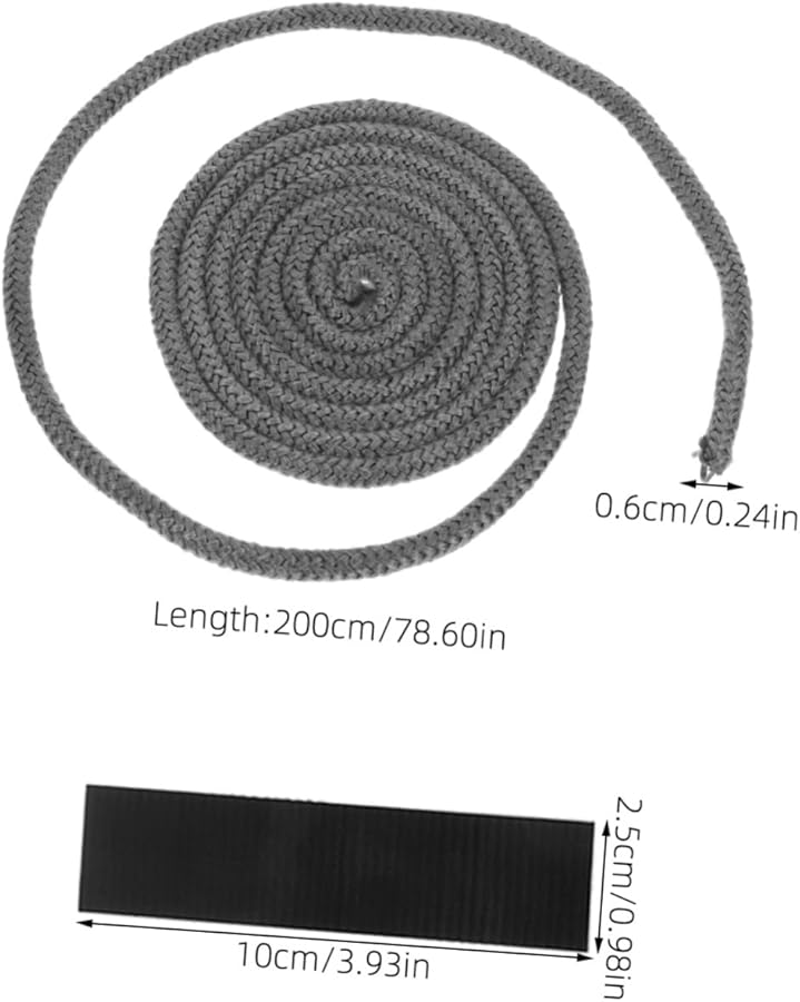Balacoo Fireplace Seal Rope High Temperature Fiberglass Gasket Stove Door Replacement Seal 1 Roll - Image 2